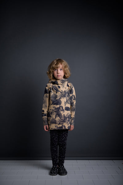 PAPU Hi Hay Hoodie Cardboard and Charcoal color