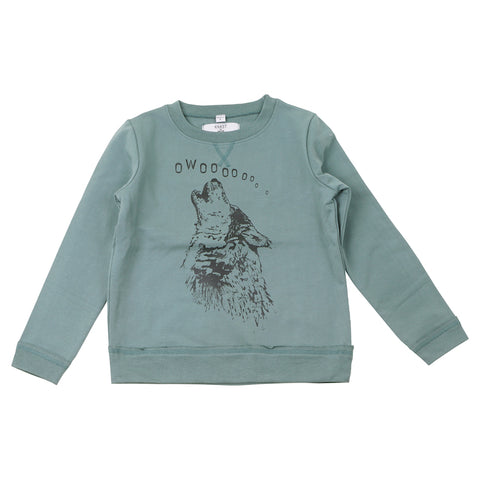KNAST Howling Wolf Sweat - Dark Green Color