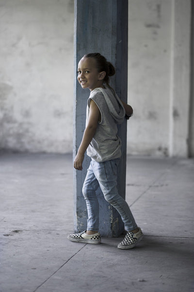 I DIG DENIM Owen Hood Sweater Grey Melange color