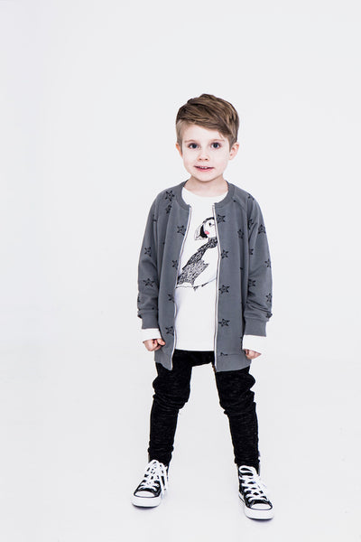 iglo + indi Moon Star Zipped Crew Moon Mist Color