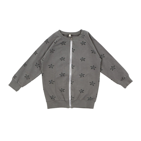 iglo + indi Moon Star Zipped Crew Moon Mist Color