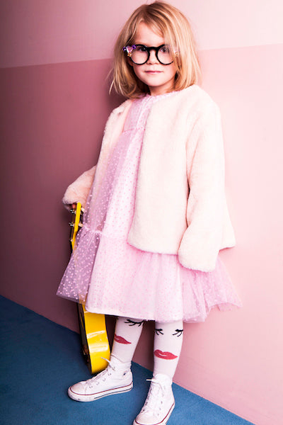 iglo + indi Dusty Pink Fake Fur Jacket Dusty Pink Color