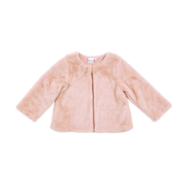 iglo + indi Dusty Pink Fake Fur Jacket Dusty Pink Color