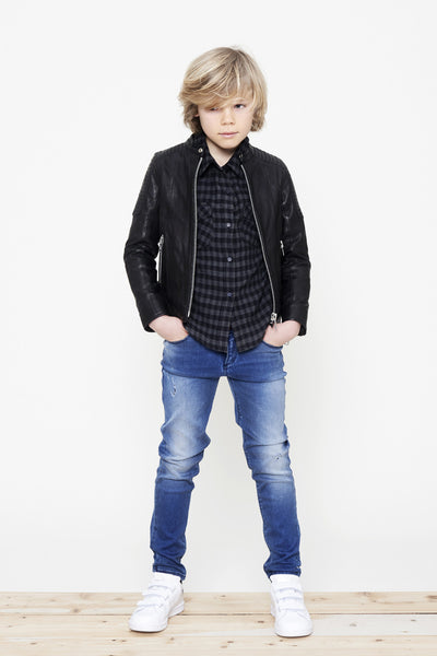 PETIT BY SOFIE SCHNOOR Sheep Leather Jacket Black