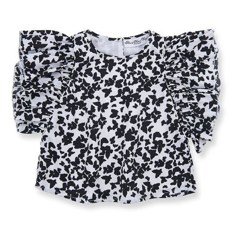 HOW TO KISS A FROG Lua Blouse Butterfly Black color