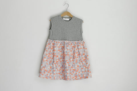 MIS CRIOS Maia Dress Grey Melange and Jacquard