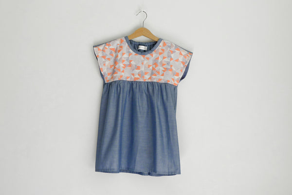 MIS CRIOS Mexico Dress Denim & Jacquard