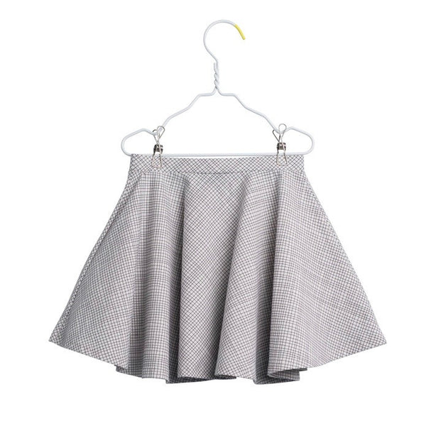 PAPU Mesh Round Skirt White sand and Charcoal grey color