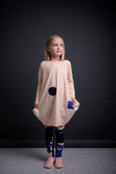 PAPU Morning Dress Pale Peach color