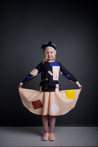 PAPU Morning Round Skirt Pale Peach color