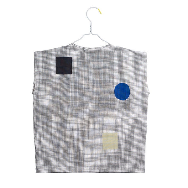 PAPU Morning Tunic Shirt White sand and Charcoal grey color