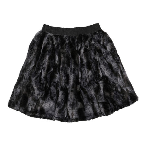 CHRISTINA ROHDE Skirt No.208 Fake Fur Silver Color