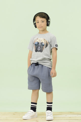 PETIT BY SOFIE SCHNOOR T-Shirt Front Print - Grey Melange Color