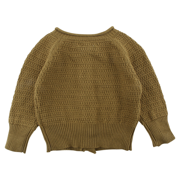 SMALL RAGS Dolly Knit Cardigan Lizard Green