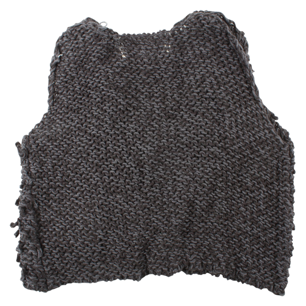 SMALL RAGS Dolly Knit Vestcoat Dark Grey Melange