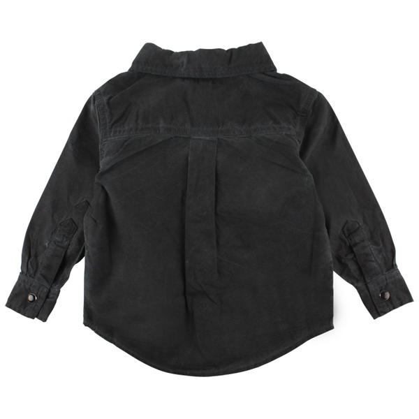 SMALL RAGS Danny LS Shirt Jet Black