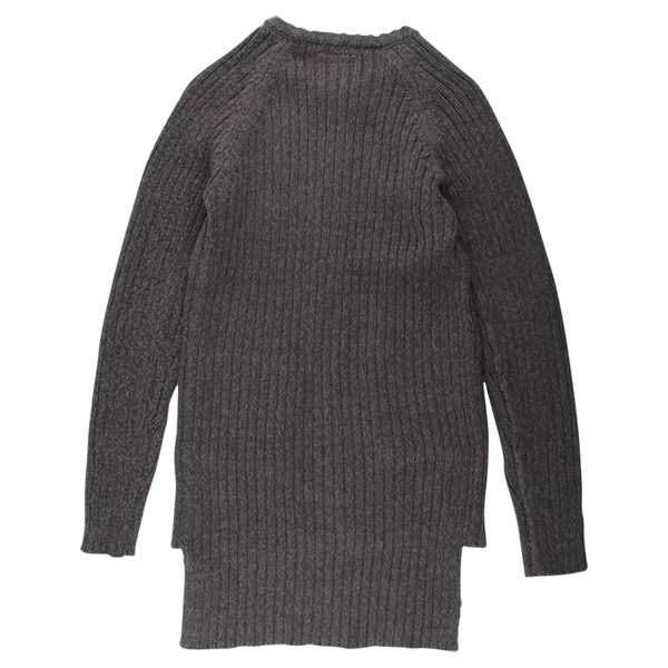 SMALL RAGS Dina Knit Cardigan Dark Grey Melange