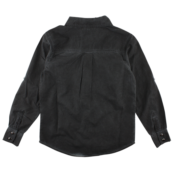 SMALL RAGS Dave LS Shirt Jet Black