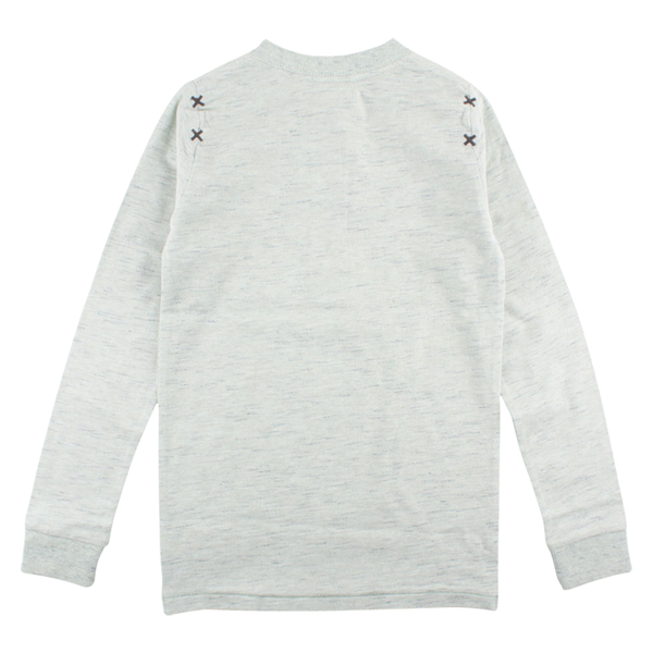 SMALL RAGS Dave LS Top Smoke Green Melange