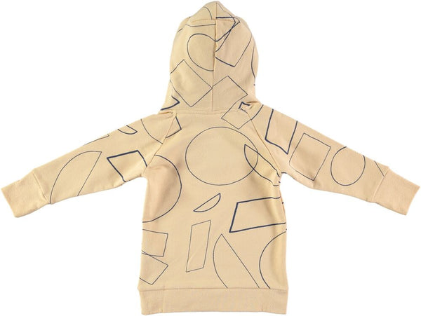 PAPU Square Hoodie Honey Beige and Denim Blue