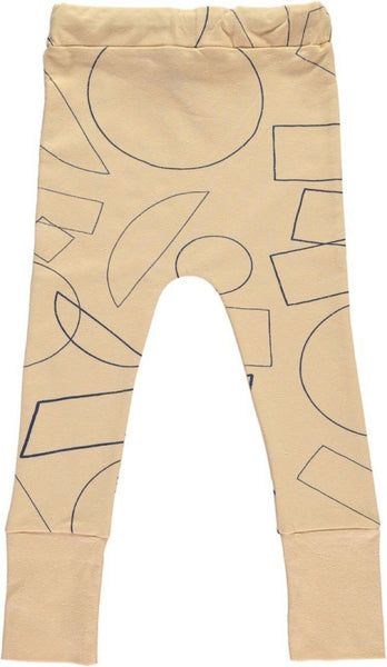 PAPU Square Slim Baggy Pants Honey Beige and Denim Blue