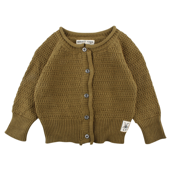 SMALL RAGS Dolly Knit Cardigan Lizard Green