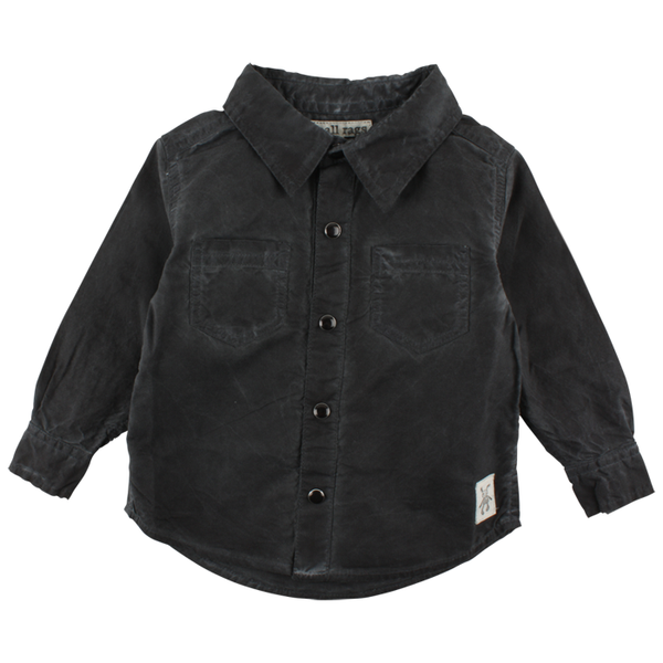 SMALL RAGS Danny LS Shirt Jet Black