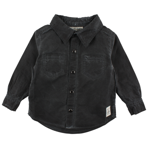 SMALL RAGS Danny LS Shirt Jet Black
