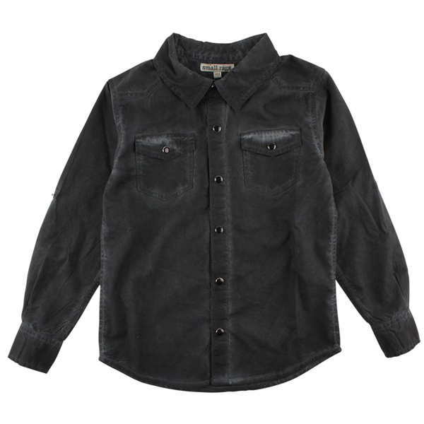 SMALL RAGS Dave LS Shirt Jet Black