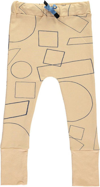 PAPU Square Slim Baggy Pants Honey Beige and Denim Blue