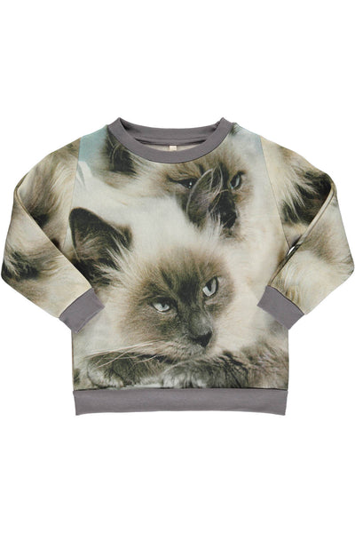 POPUSHOP Loose Sweat Siamese Cat