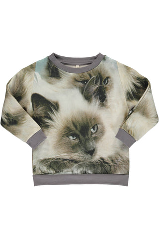 POPUSHOP Loose Sweat Siamese Cat