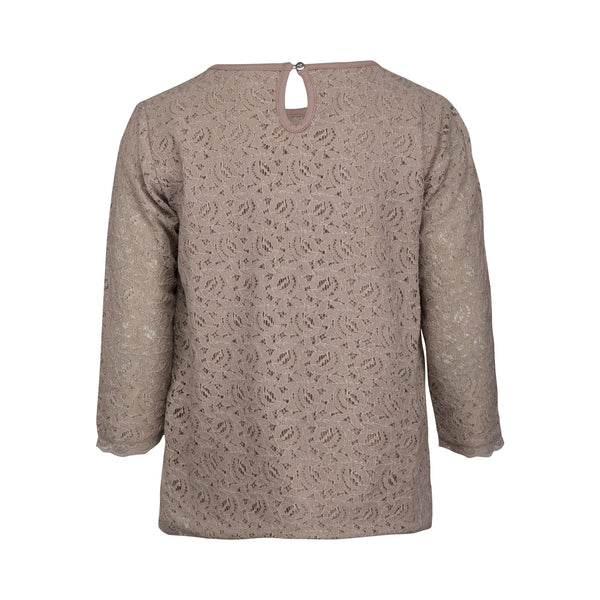 PETIT BY SOFIE SCHNOOR Lace Blouse Shadow Rose