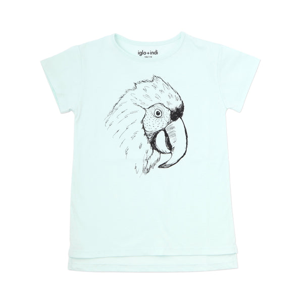 iglo + indi Parrot T-Shirt Aqua color