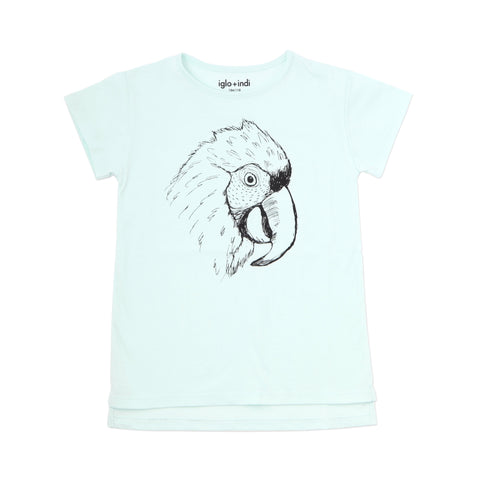 iglo + indi Parrot T-Shirt Aqua color