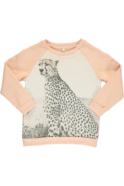POPUSHOP Basic Sweat Cheetah Peach