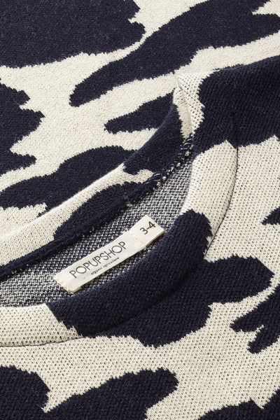 POPUSHOP Dress Dotted Camo Off White