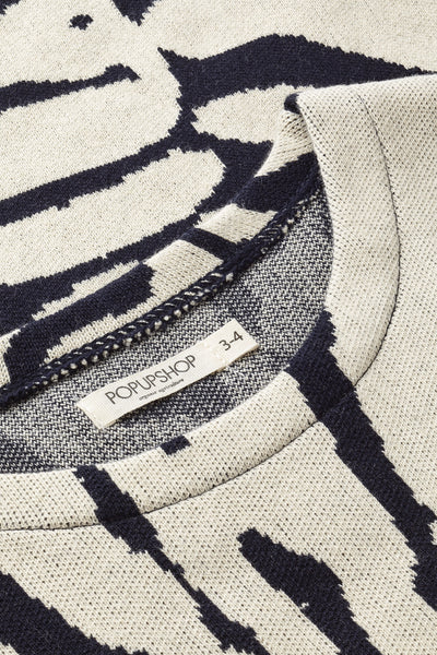 POPUSHOP Dress Zebra Off White